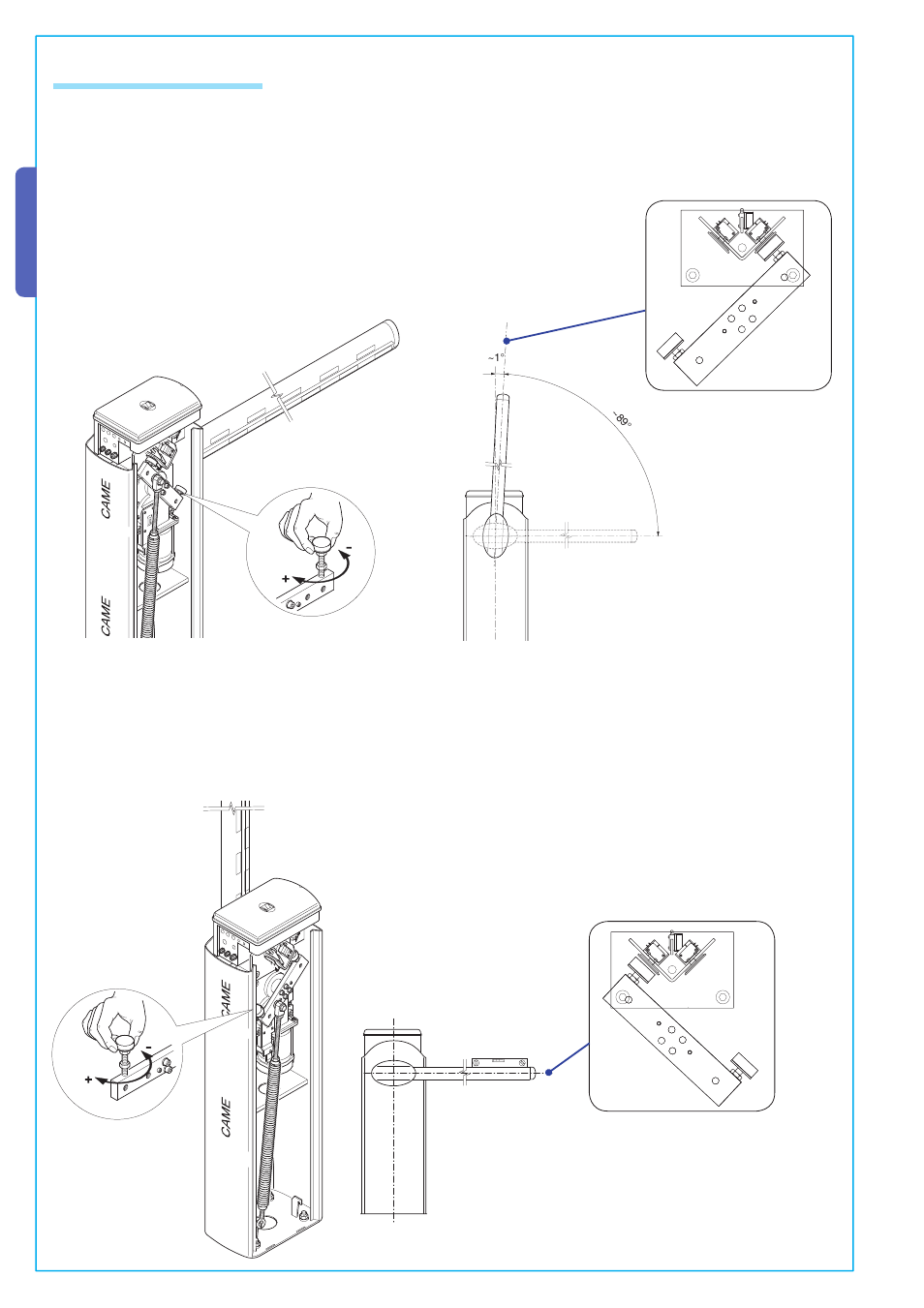 English, 8 end stop adjustment | CAME Gard 4 230v A.C User Manual | Page 12 / 16