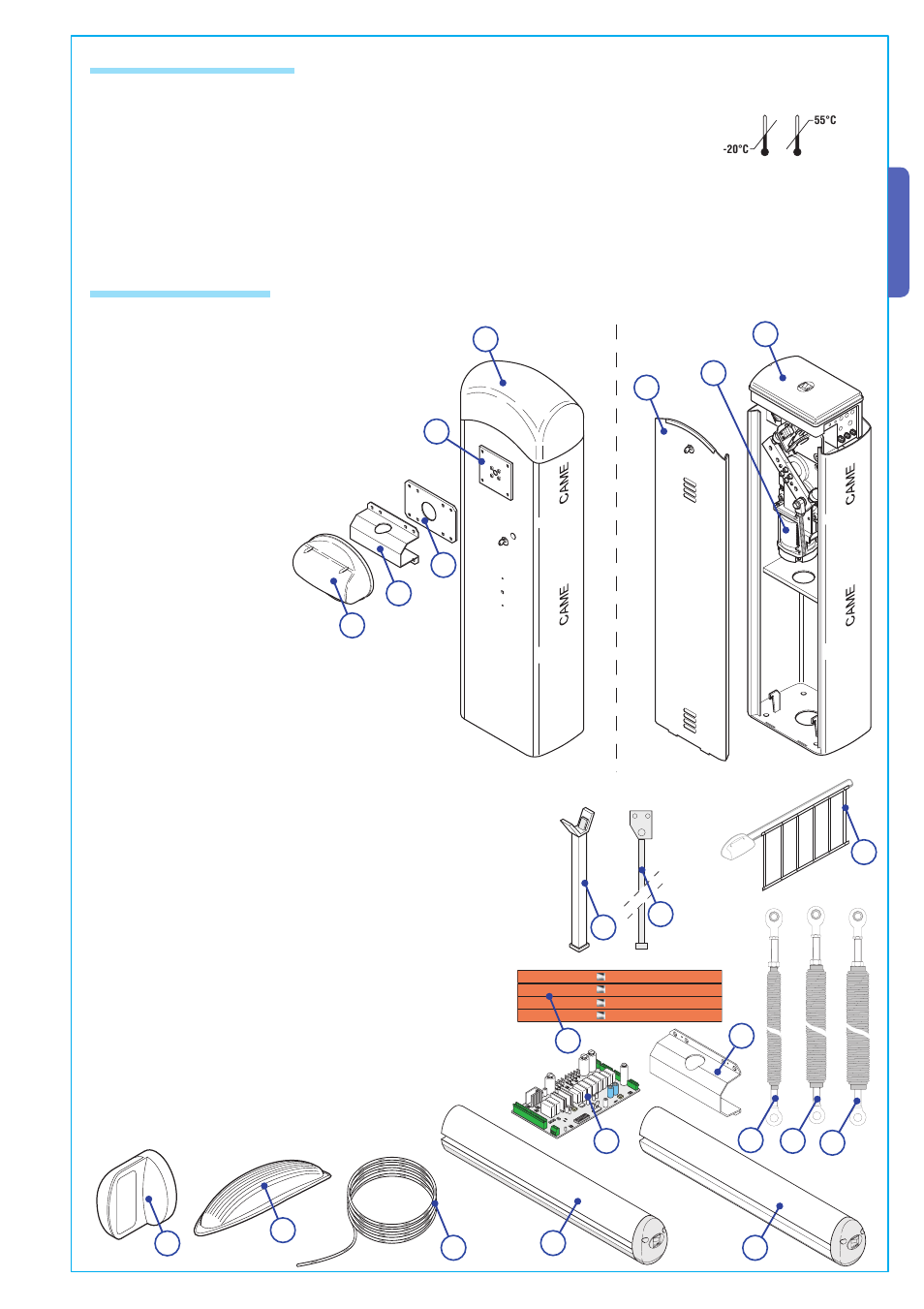 English, 2 technical information, 3 parts description | CAME Gard 4 230v A.C User Manual | Page 3 / 16