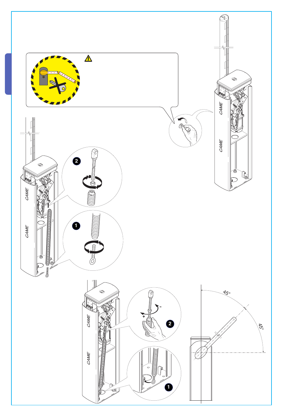 English | CAME G424VDX Kit User Manual | Page 10 / 16