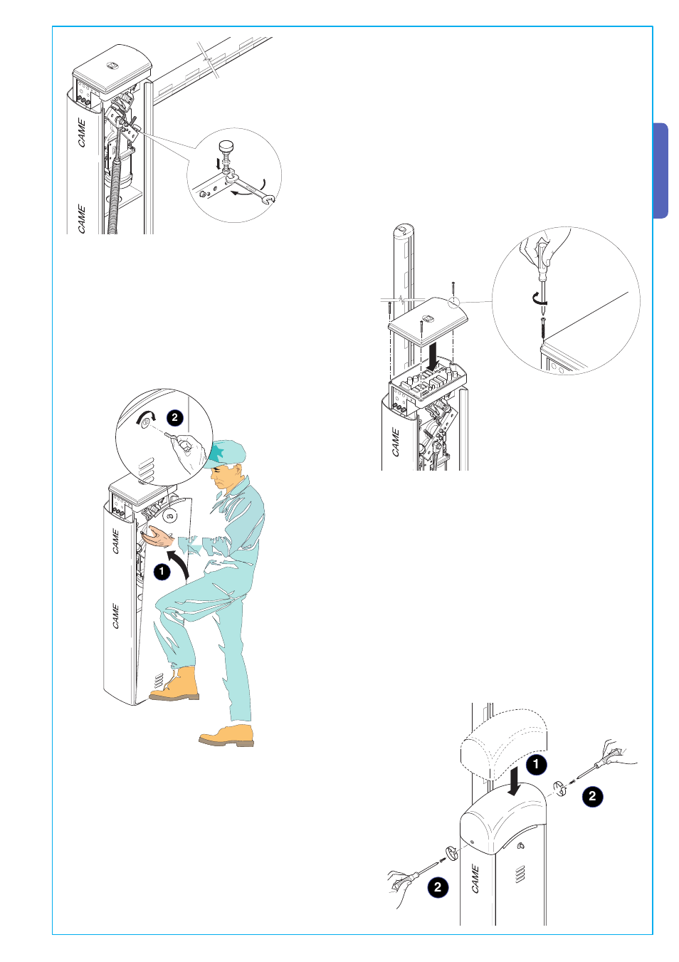 English | CAME G424VDX Kit User Manual | Page 13 / 16