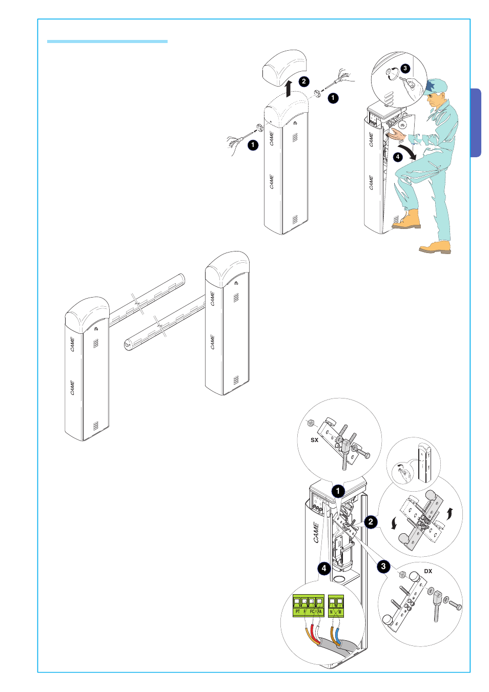 Sx dx, English 5.5 installation of the unit | CAME G424VDX Kit User Manual | Page 7 / 16