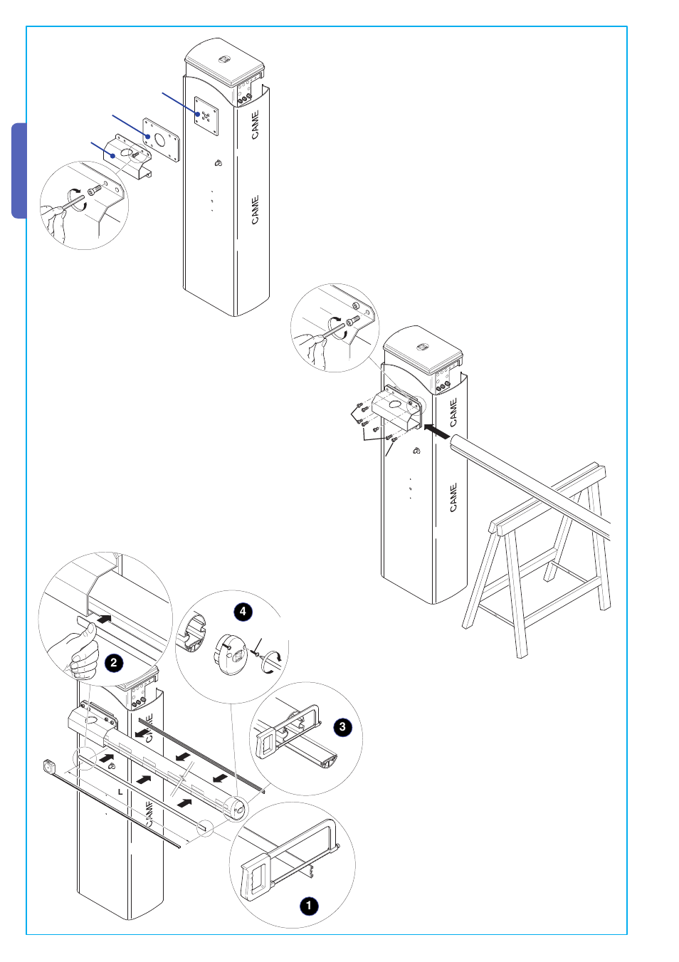 English | CAME G424VDX Kit User Manual | Page 8 / 16