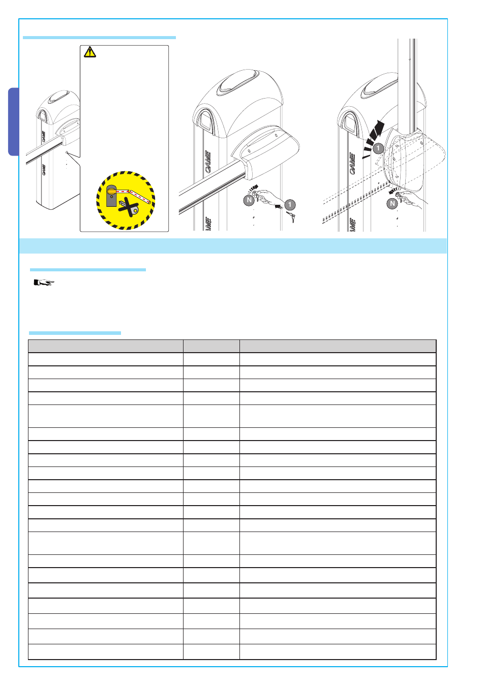 6 maintenance, English 6.1 periodic maintenance, 2 problem solving | 9 manual release of the barrier | CAME Gard 8 24v D.C User Manual | Page 14 / 16