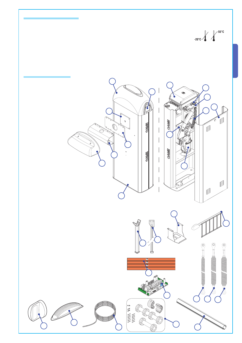 English, 2 technical information, 3 parts description | CAME Gard 8 24v D.C User Manual | Page 3 / 16