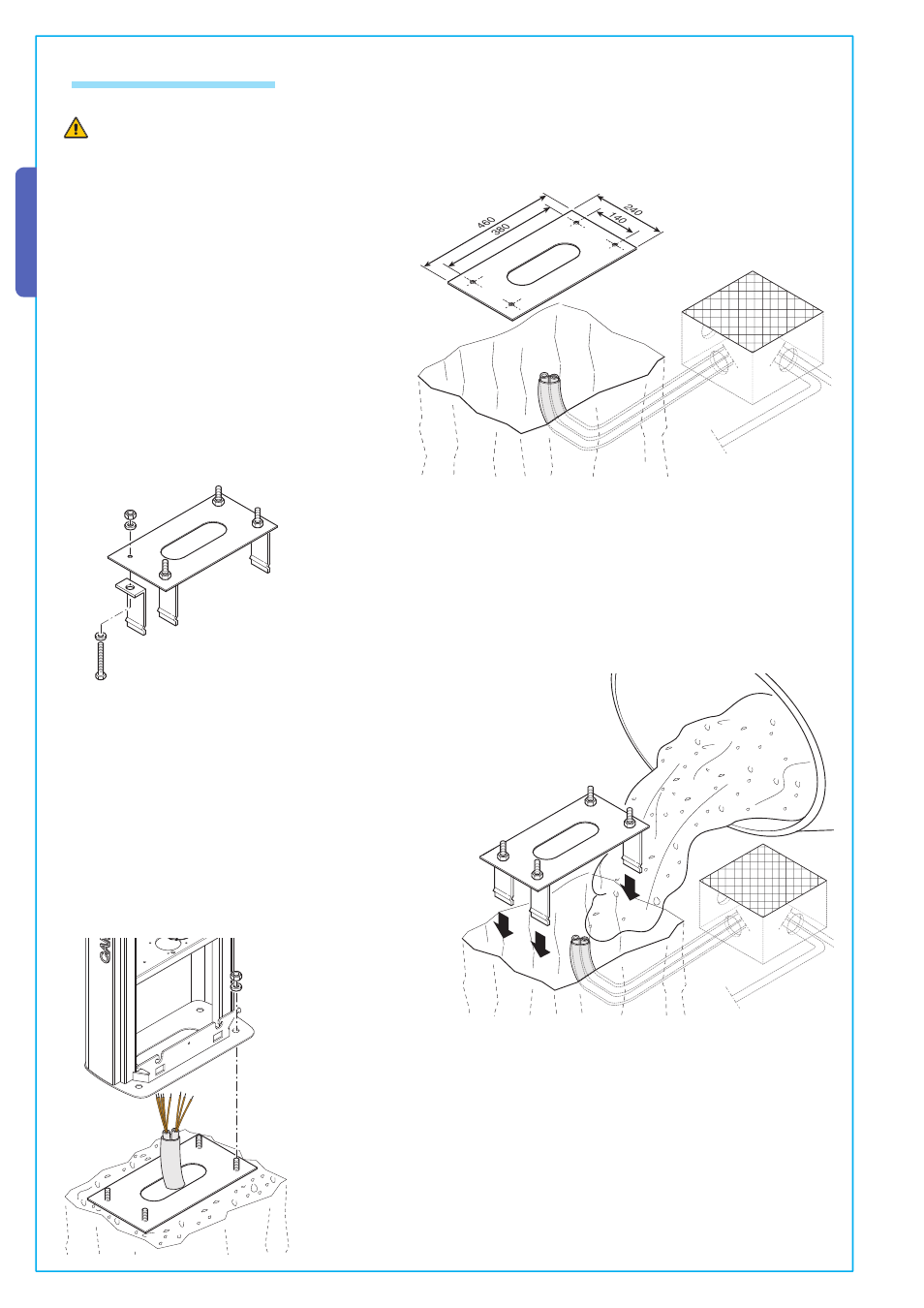 English, 4 fitting for unit base | CAME Gard 8 24v D.C User Manual | Page 6 / 16