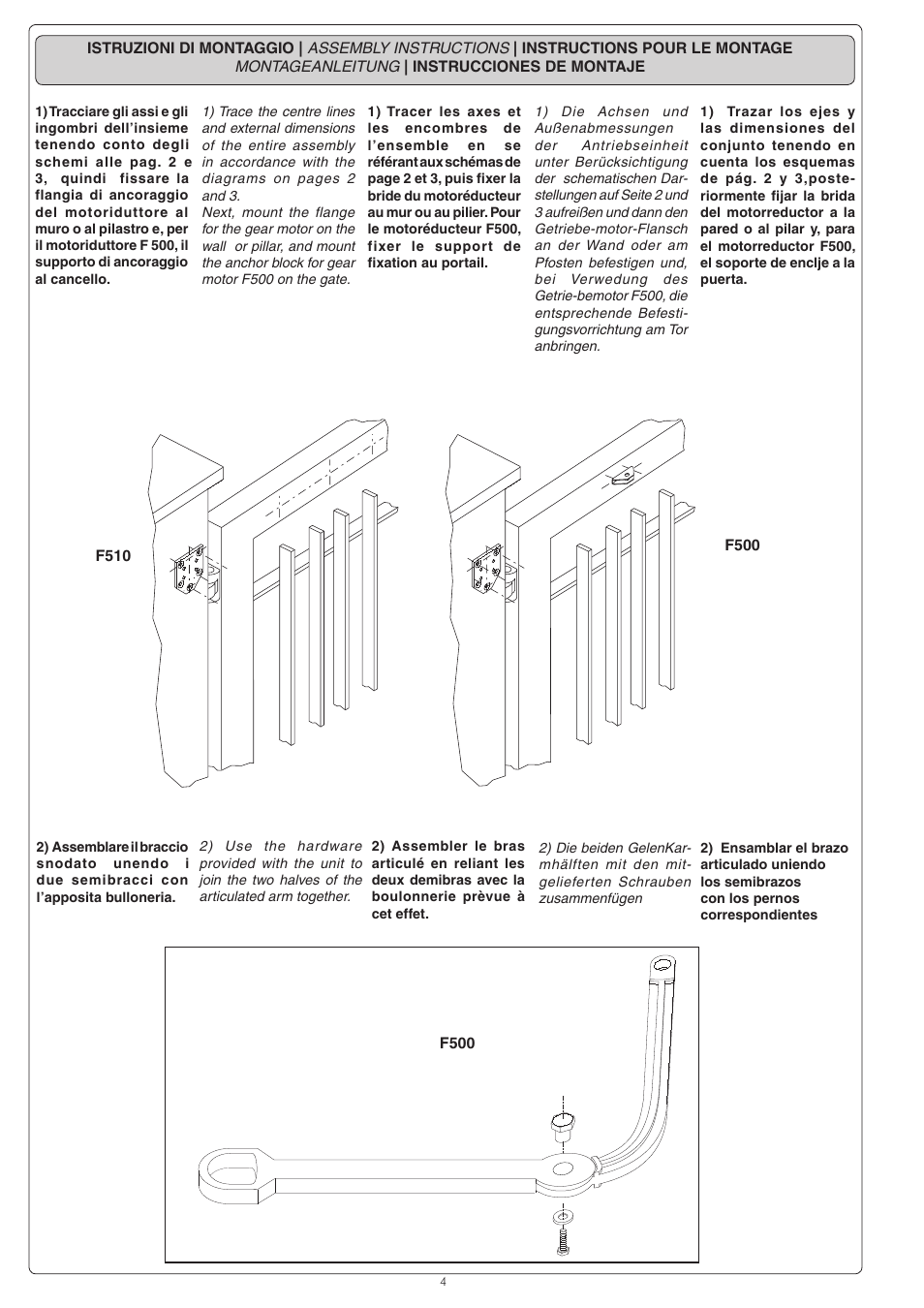 CAME Flex U8711 Kit User Manual | Page 4 / 8