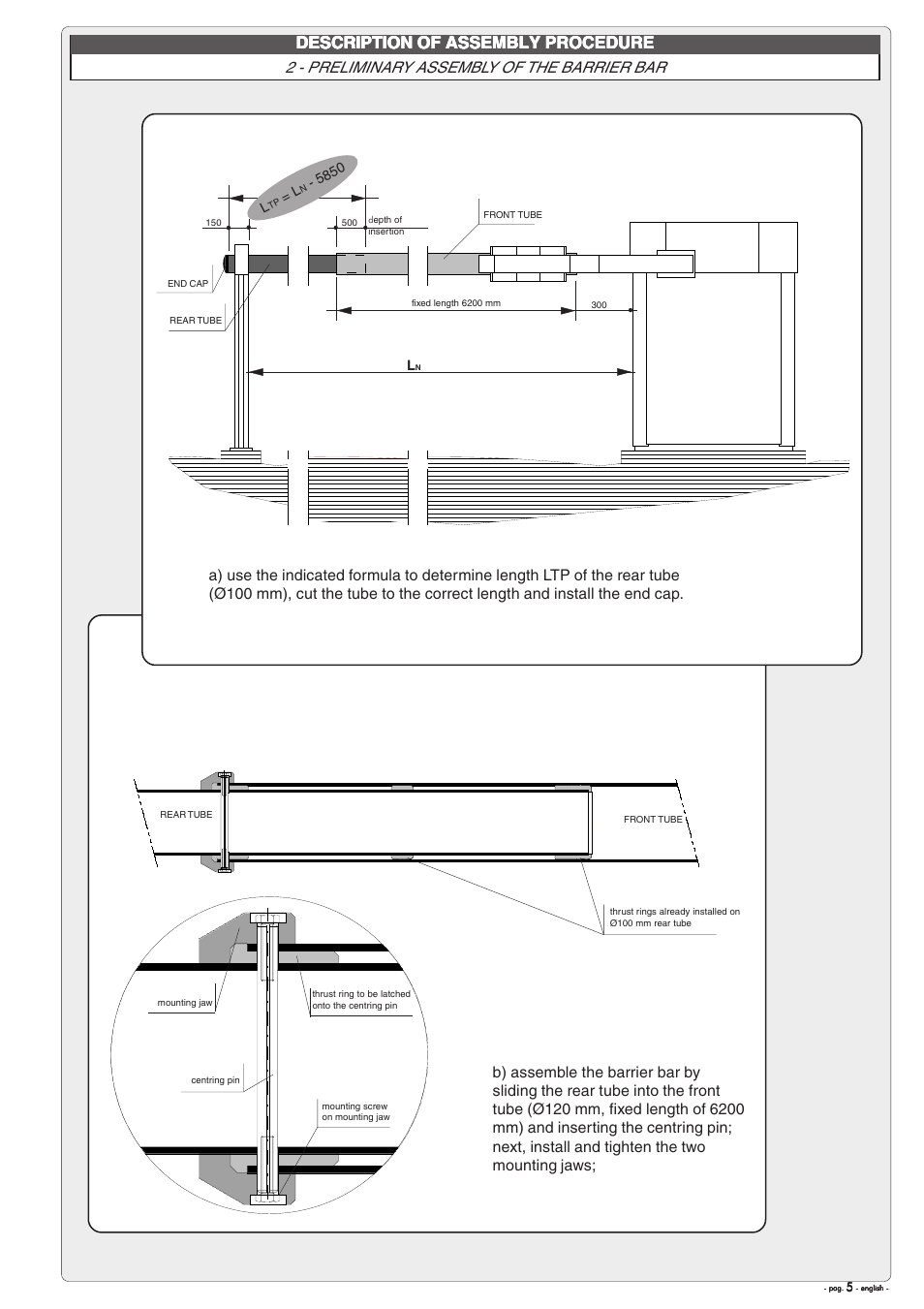 Description of assembly procedure | CAME Gard12 User Manual | Page 5 / 16