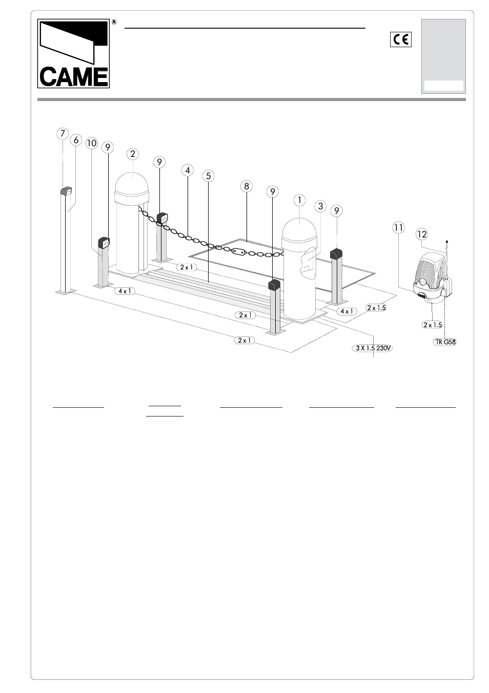 CAME Cat 24v D.C User Manual | 24 pages