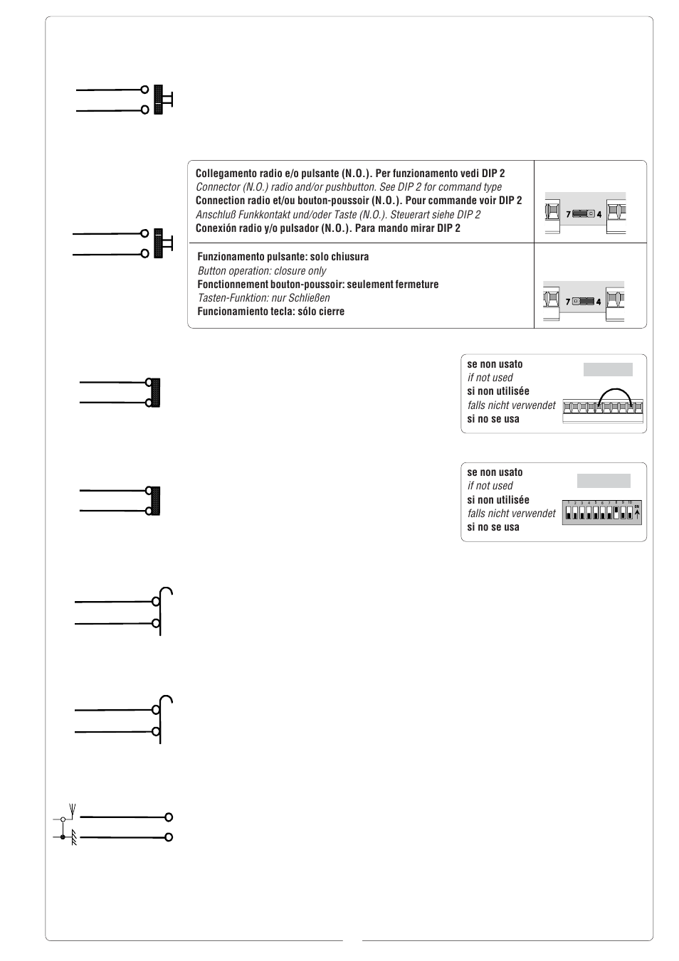 Jumper, Dip 8 on | CAME Cat 24v D.C User Manual | Page 17 / 24
