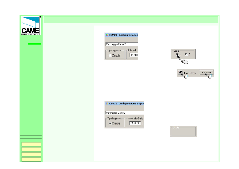 Outputs, Rbm21 | CAME RBM21 User Manual | Page 17 / 19