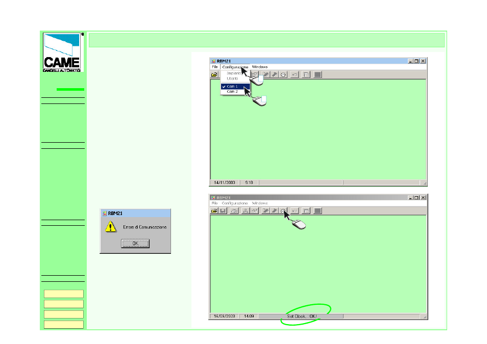 Preliminary operations, Rbm21 | CAME RBM21 User Manual | Page 2 / 19