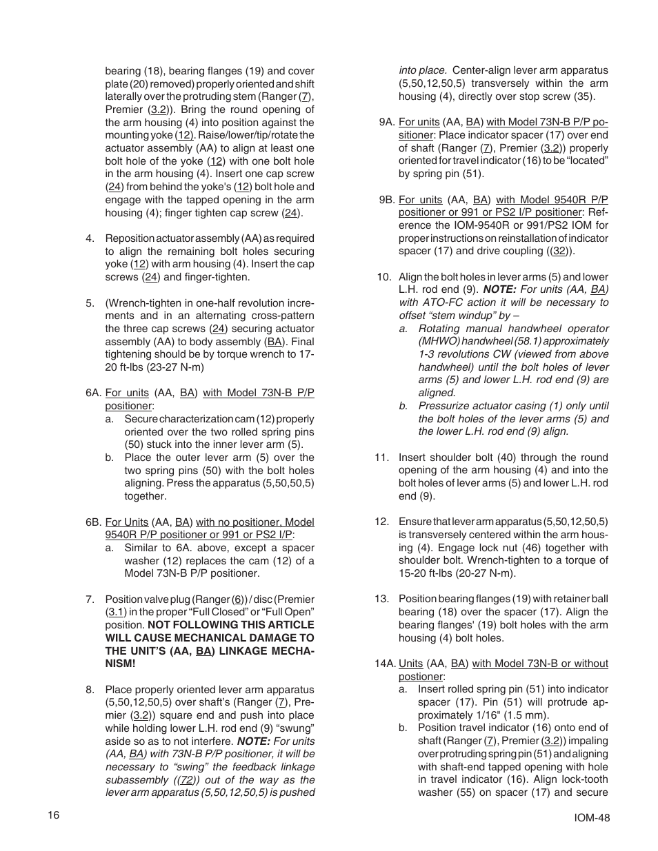 Cashco Premier User Manual | Page 16 / 24