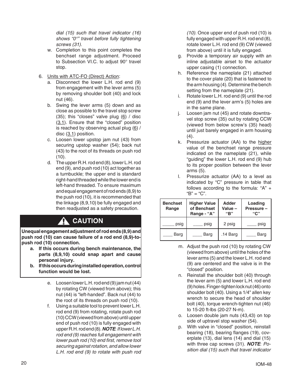 Caution | Cashco Premier User Manual | Page 20 / 24