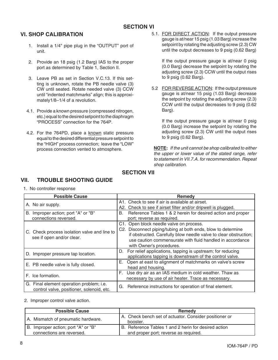 Cashco 764PD Pressure Controller User Manual | Page 8 / 12