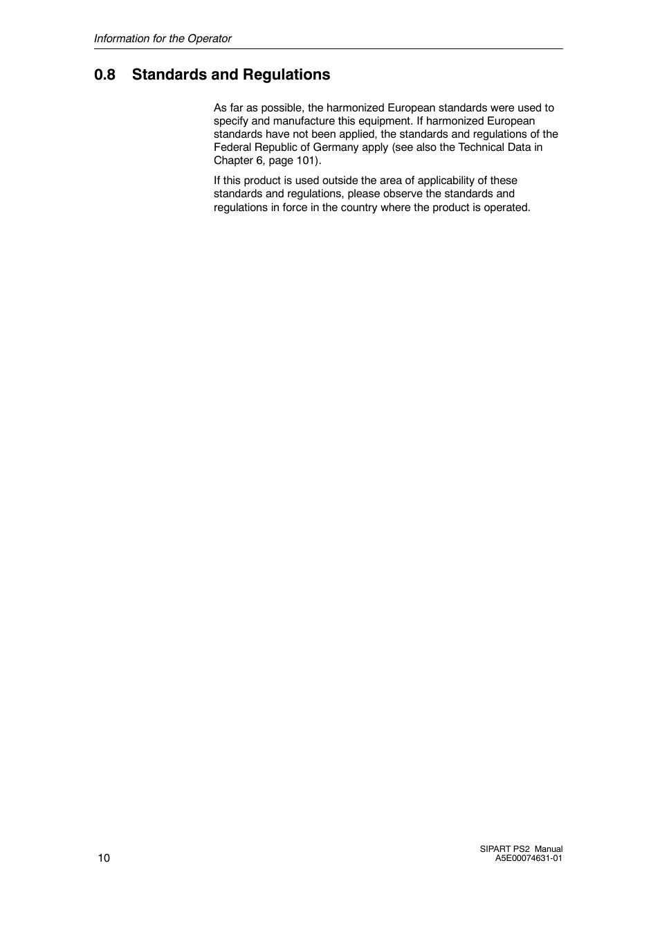 8 standards and regulations, Standards and regulations | Cashco Siemens PS2 I/P User Manual | Page 10 / 112