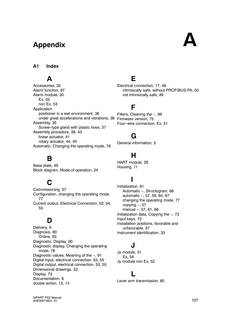 Appendix | Cashco Siemens PS2 I/P User Manual | Page 107 / 112
