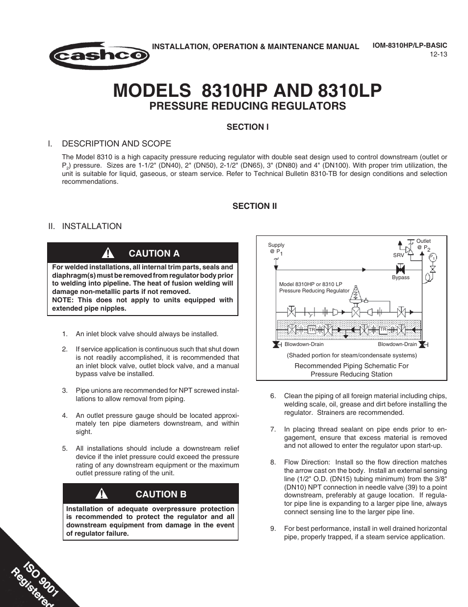 Cashco 8310LP User Manual | 8 pages