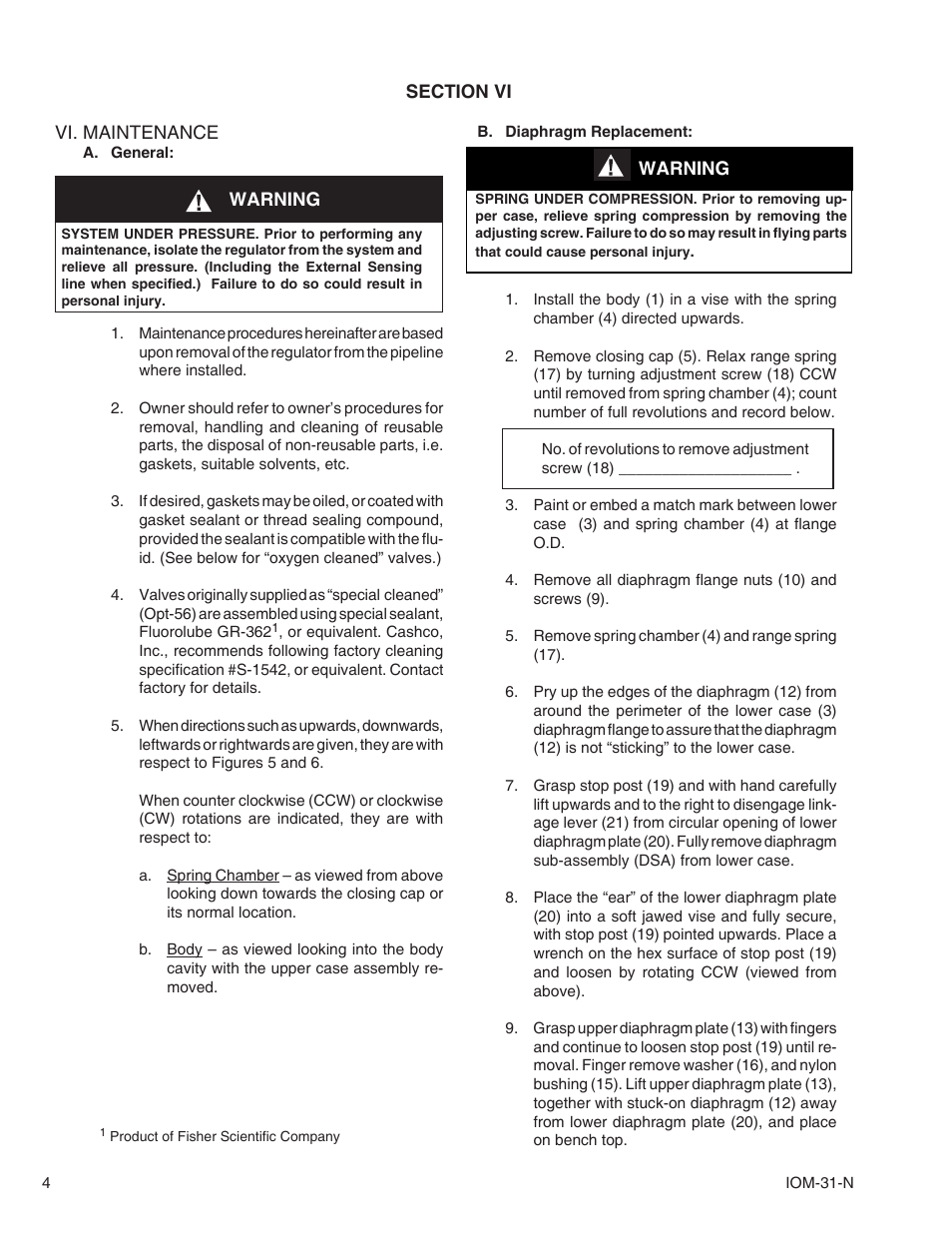 Cashco 31-N User Manual | Page 4 / 12