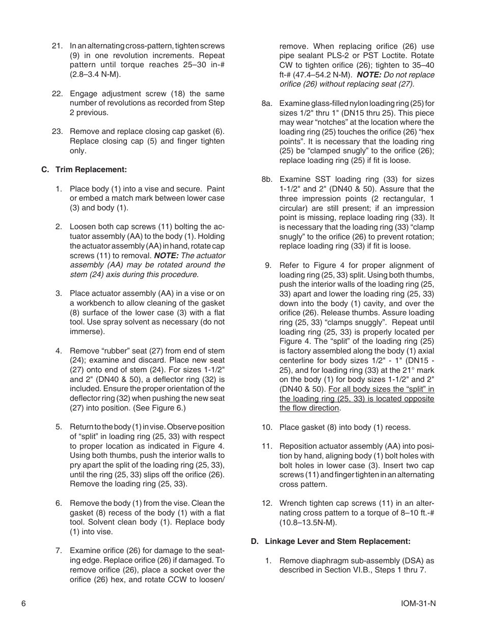 Cashco 31-N User Manual | Page 6 / 12