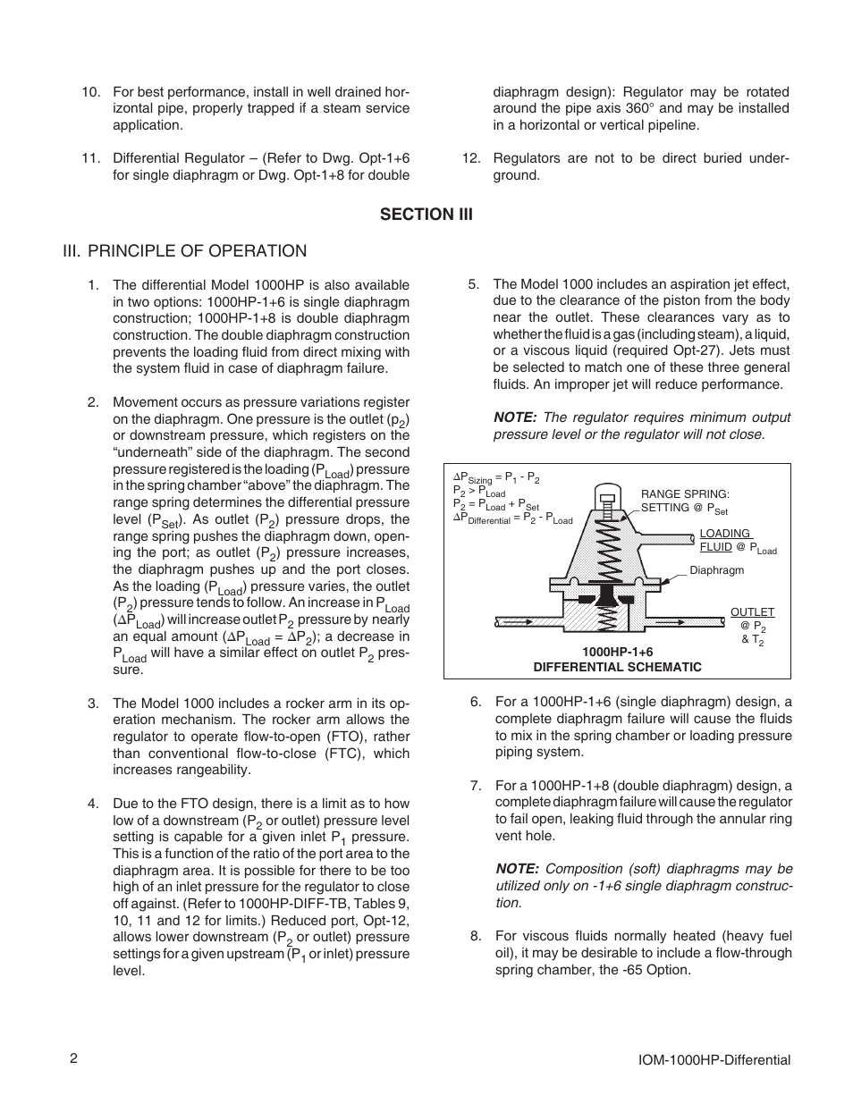 Cashco 1000 HP Differential User Manual | Page 2 / 16