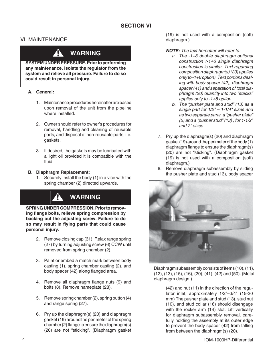 Warning | Cashco 1000 HP Differential User Manual | Page 4 / 16