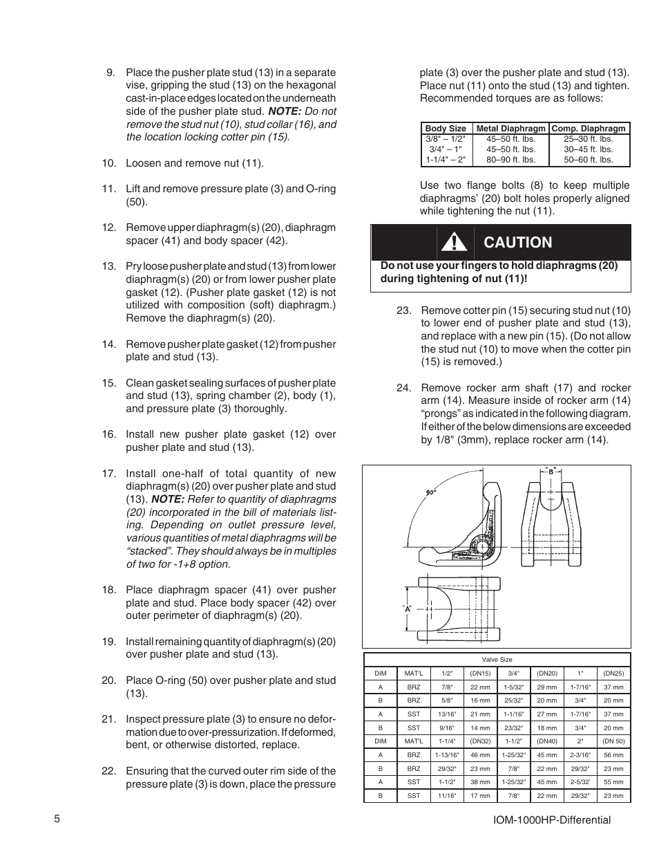 Caution | Cashco 1000 HP Differential User Manual | Page 5 / 16
