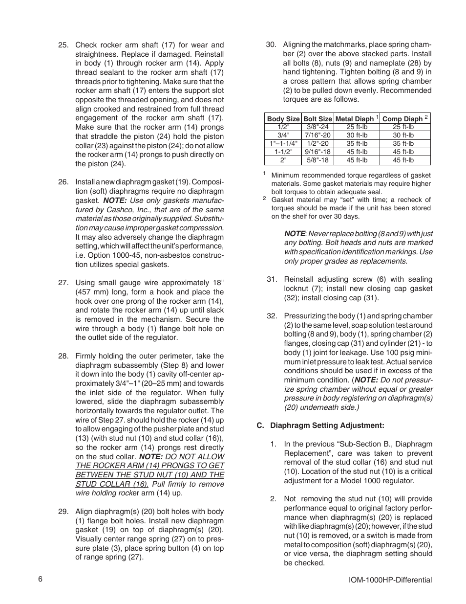 Cashco 1000 HP Differential User Manual | Page 6 / 16