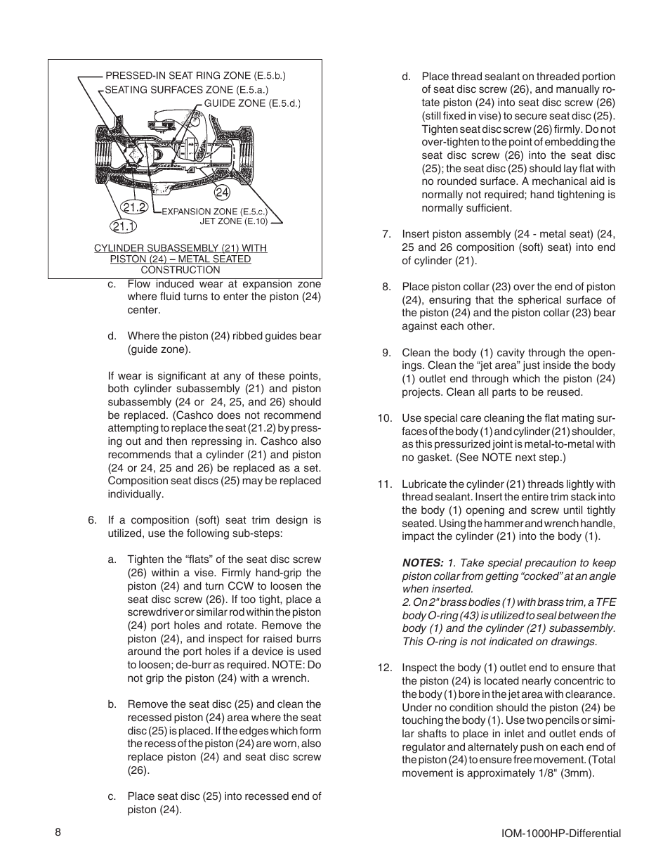 Cashco 1000 HP Differential User Manual | Page 8 / 16