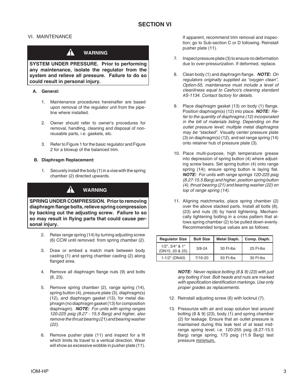Cashco HP User Manual | Page 3 / 8