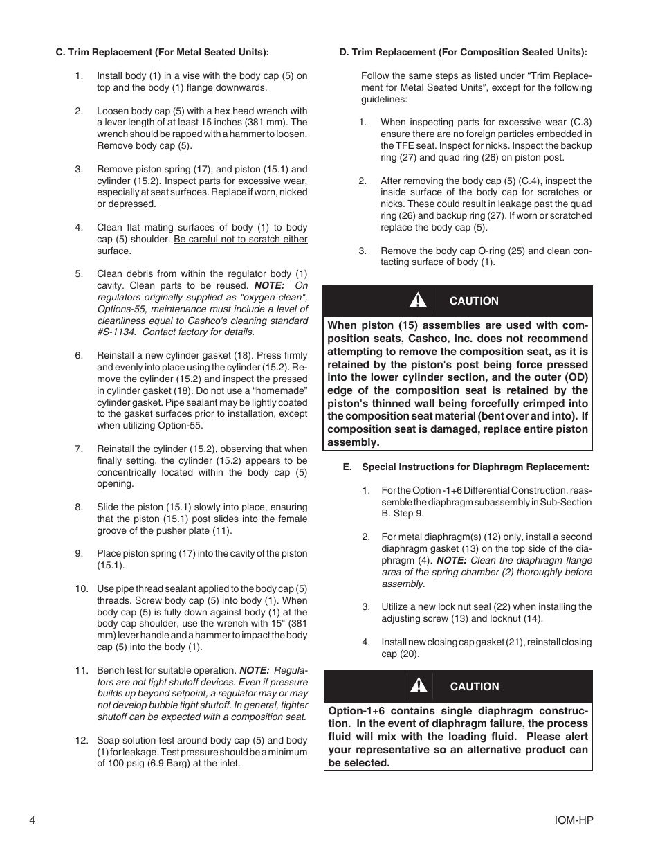 Cashco HP User Manual | Page 4 / 8