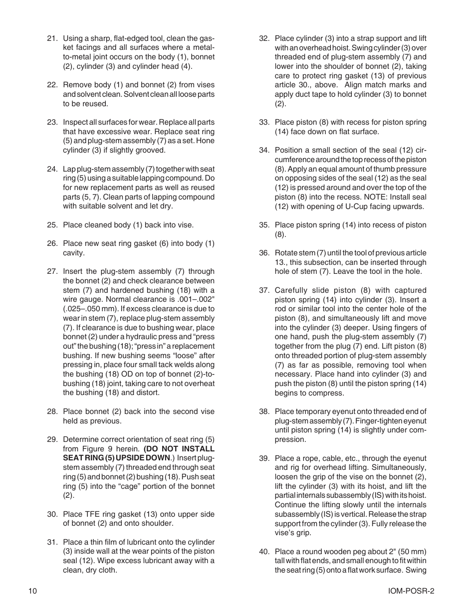 Cashco POSR-2 User Manual | Page 10 / 20