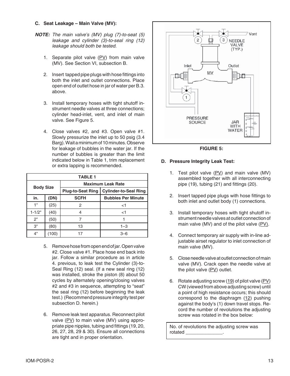 Cashco POSR-2 User Manual | Page 13 / 20