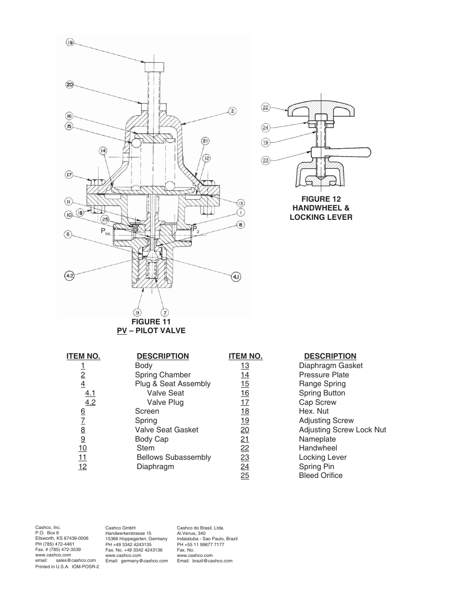 Cashco POSR-2 User Manual | Page 20 / 20