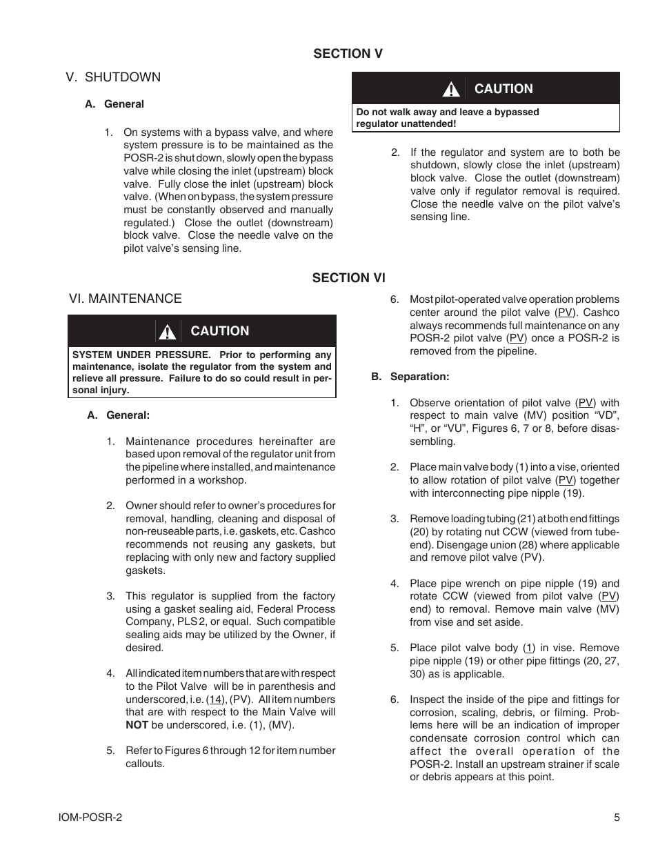 Cashco POSR-2 User Manual | Page 5 / 20