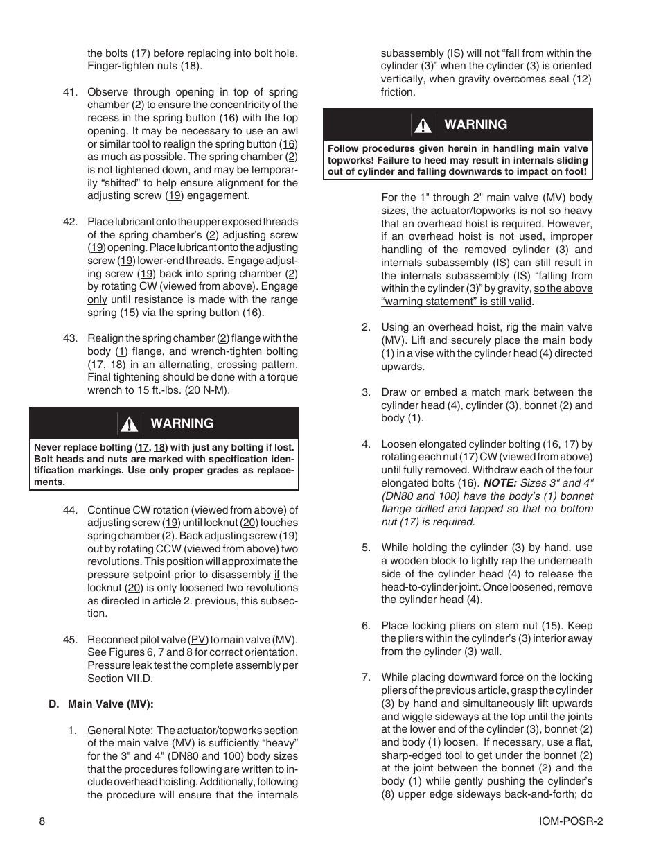 Cashco POSR-2 User Manual | Page 8 / 20