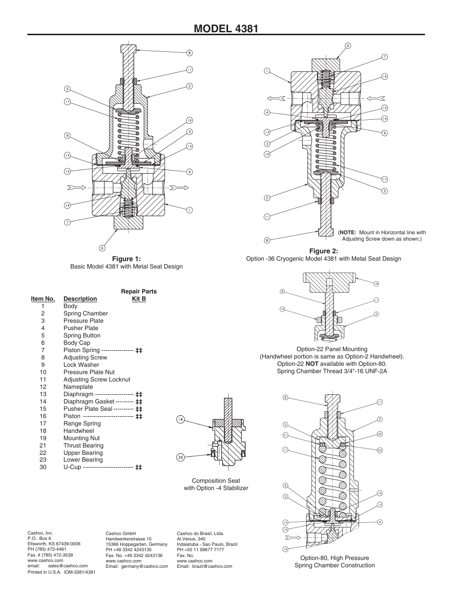 Model 4381 | Cashco 3381 User Manual | Page 8 / 8