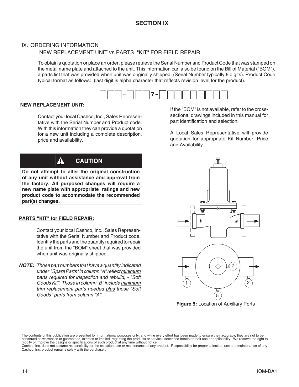 Cashco DA1 User Manual | Page 14 / 16