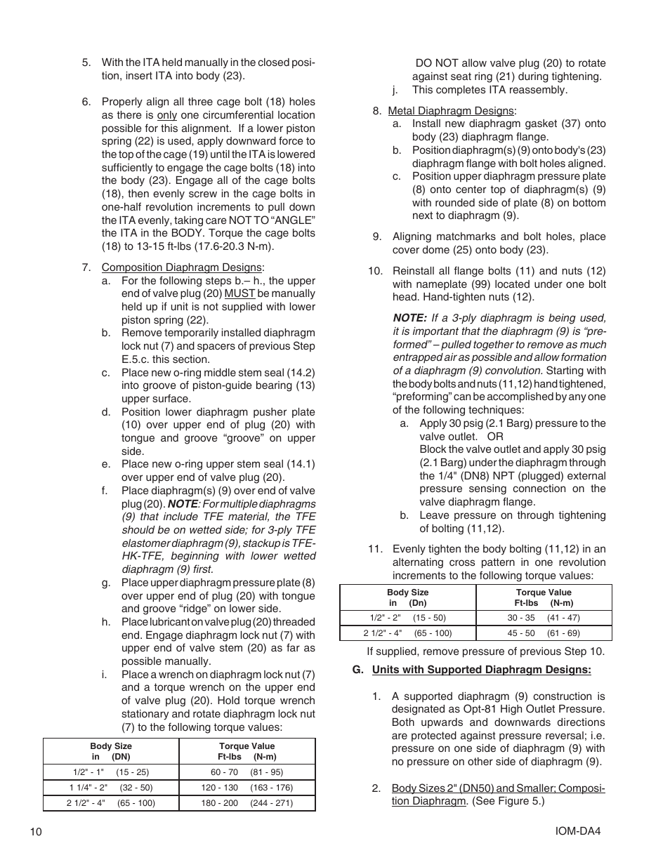 Cashco DA4 User Manual | Page 10 / 16