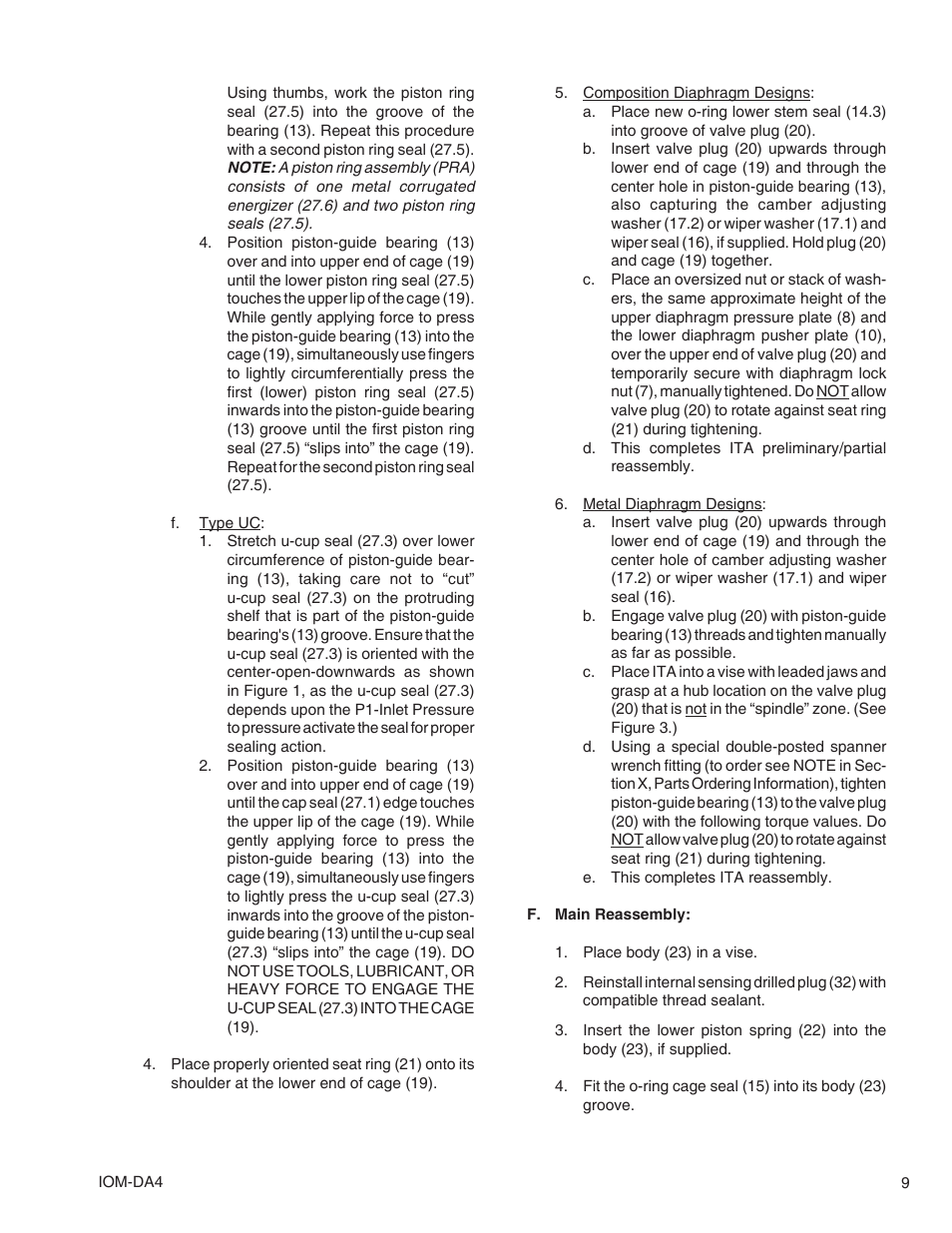 Cashco DA4 User Manual | Page 9 / 16
