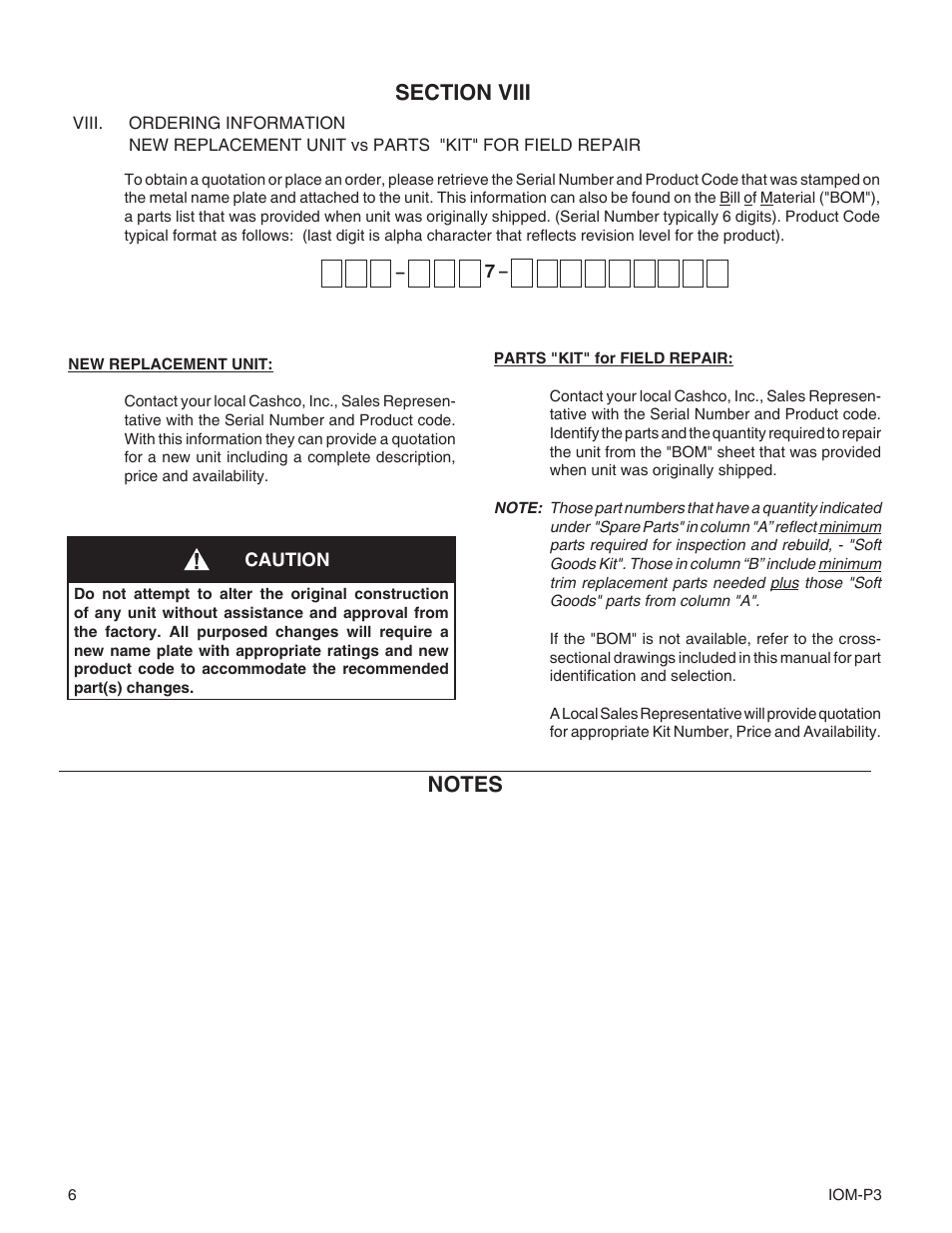 Cashco P3 User Manual | Page 6 / 8