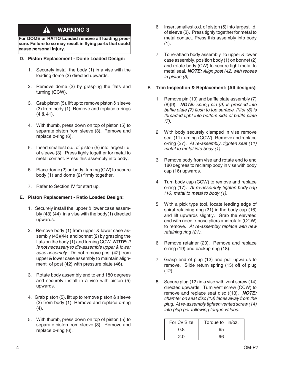 Cashco P7 User Manual | Page 4 / 9