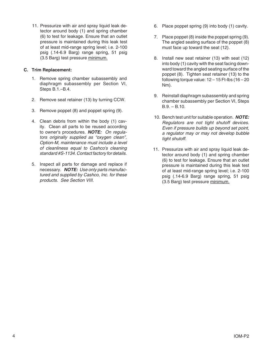Cashco P2 User Manual | Page 4 / 8