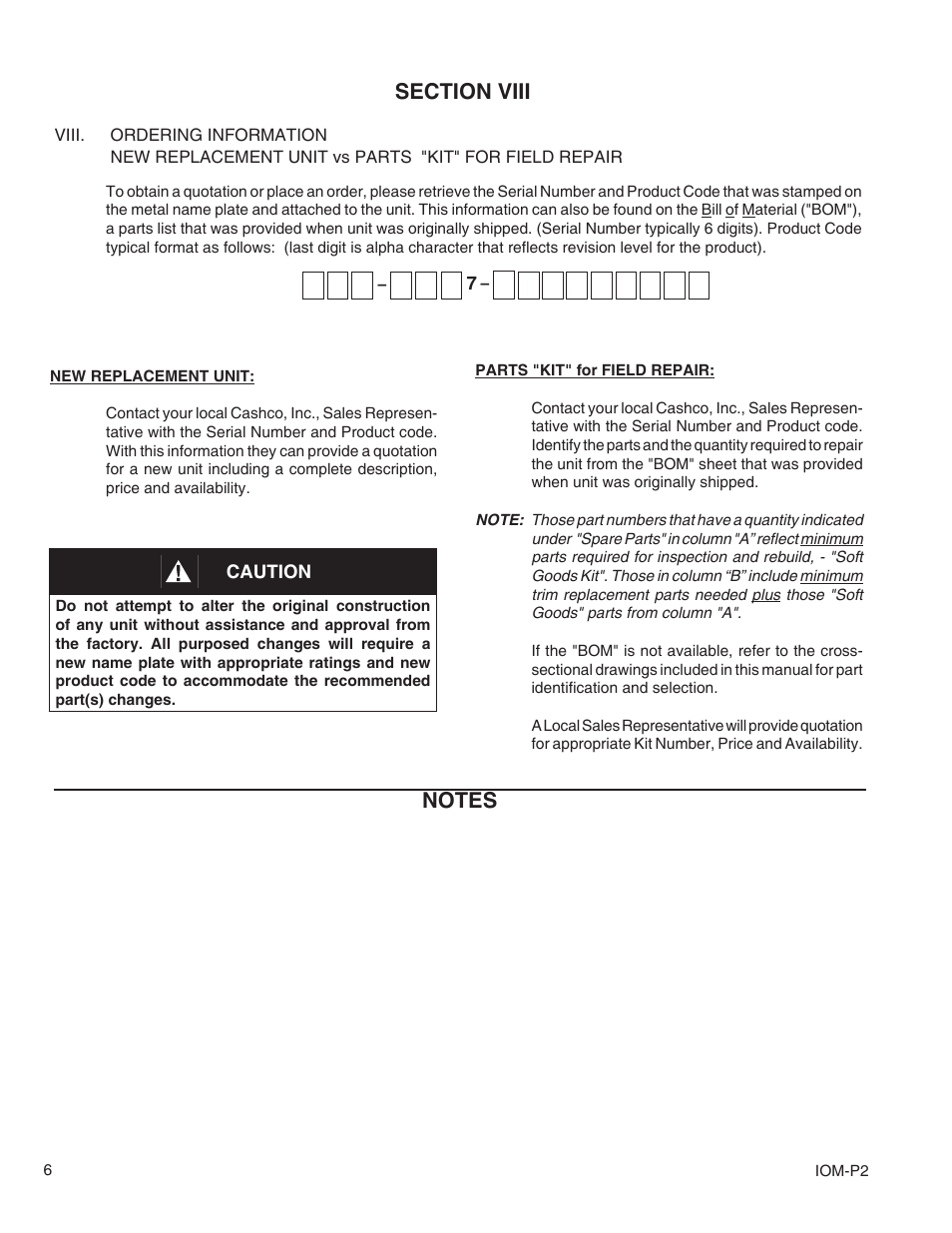 Cashco P2 User Manual | Page 6 / 8