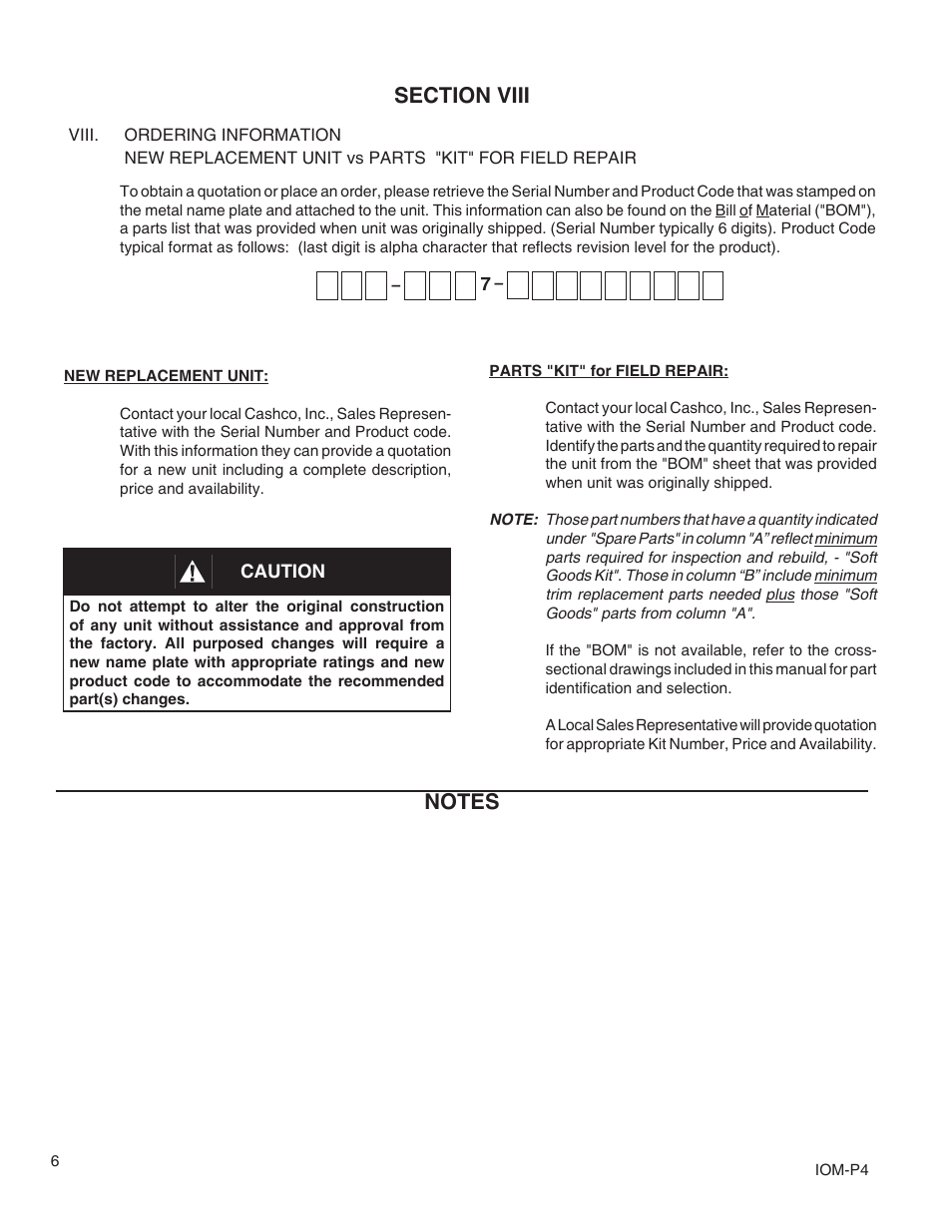 Cashco P4 User Manual | Page 6 / 8
