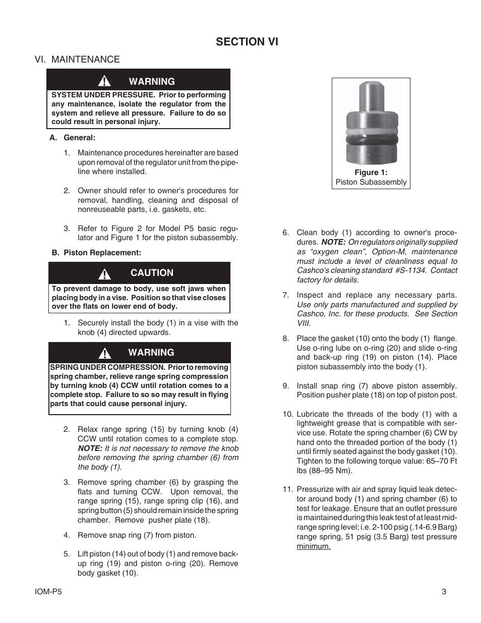 Cashco P5 User Manual | Page 3 / 8