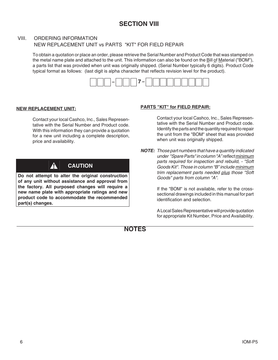 Cashco P5 User Manual | Page 6 / 8