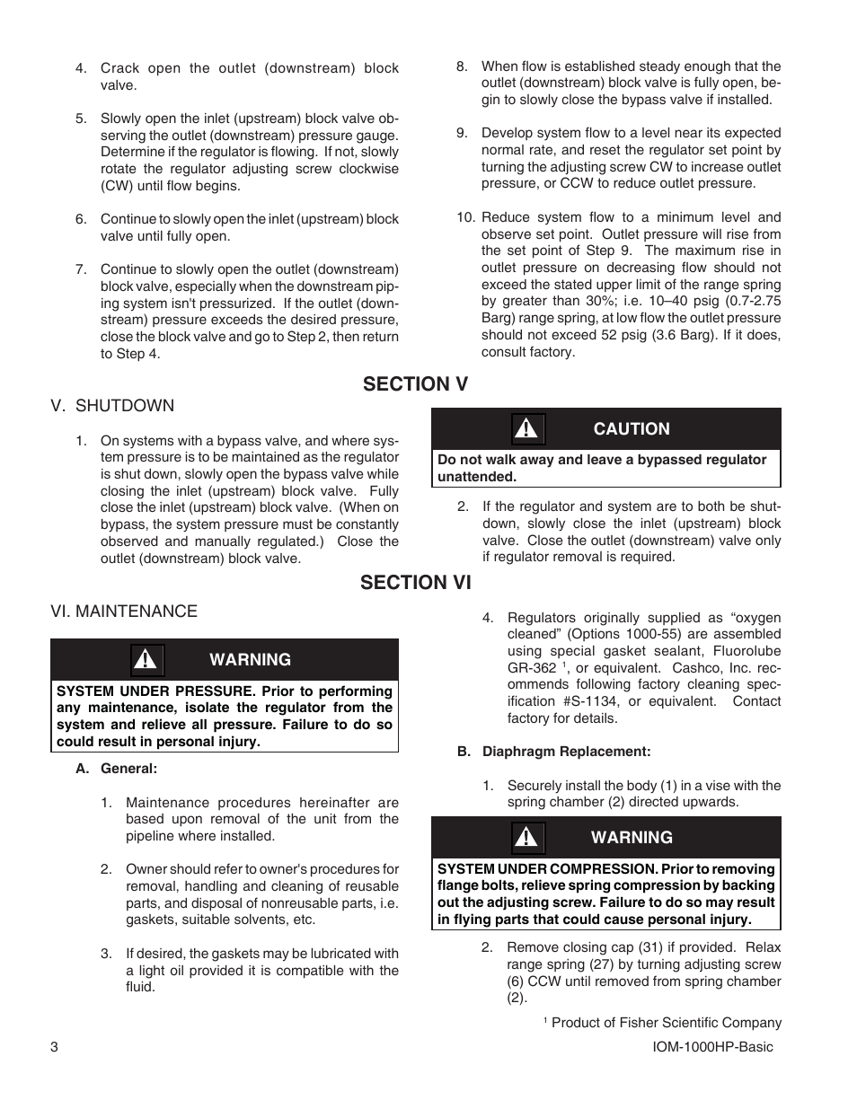 Cashco 1000 HP Basic User Manual | Page 3 / 12