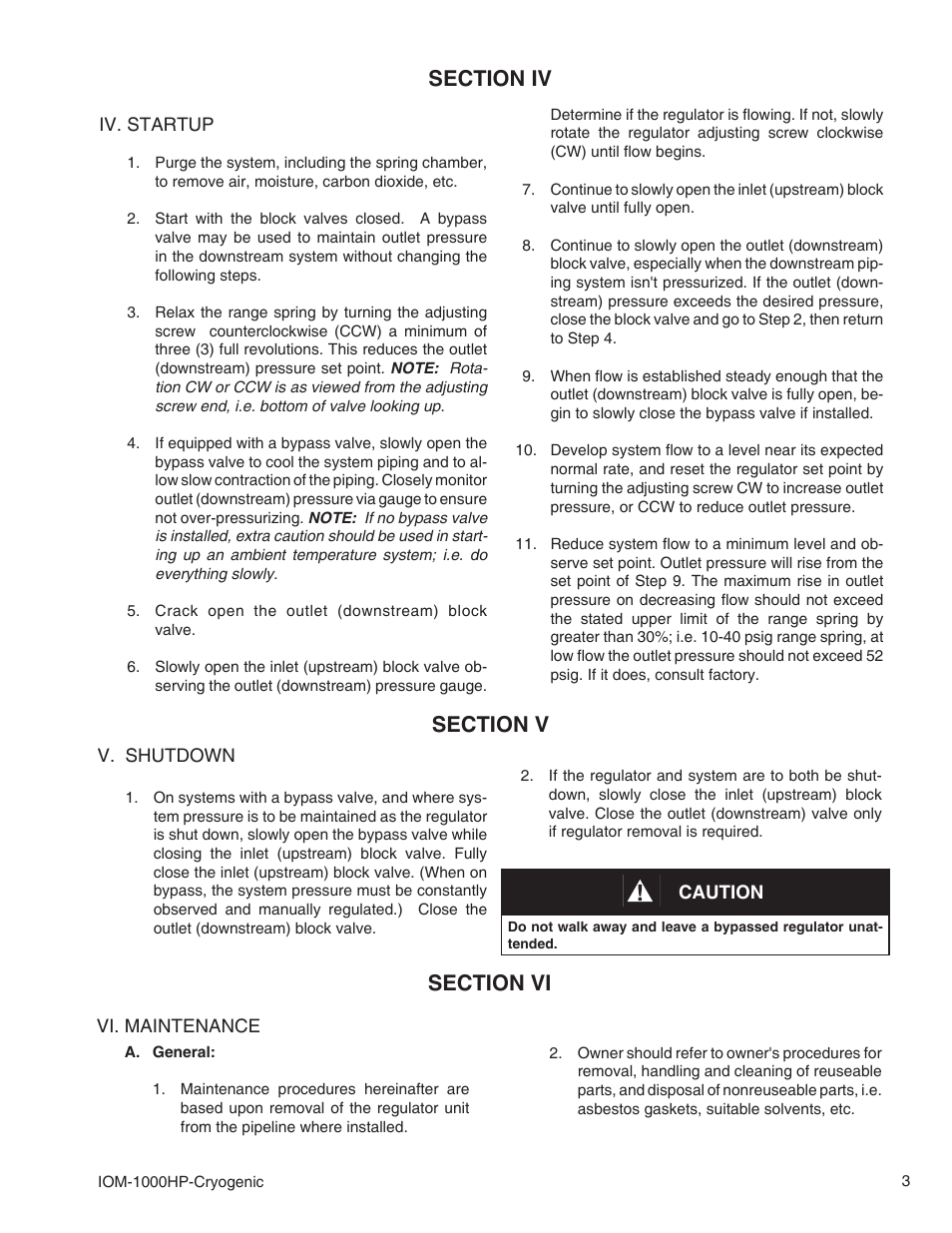 Cashco 1000 Cryogenic User Manual | Page 3 / 12