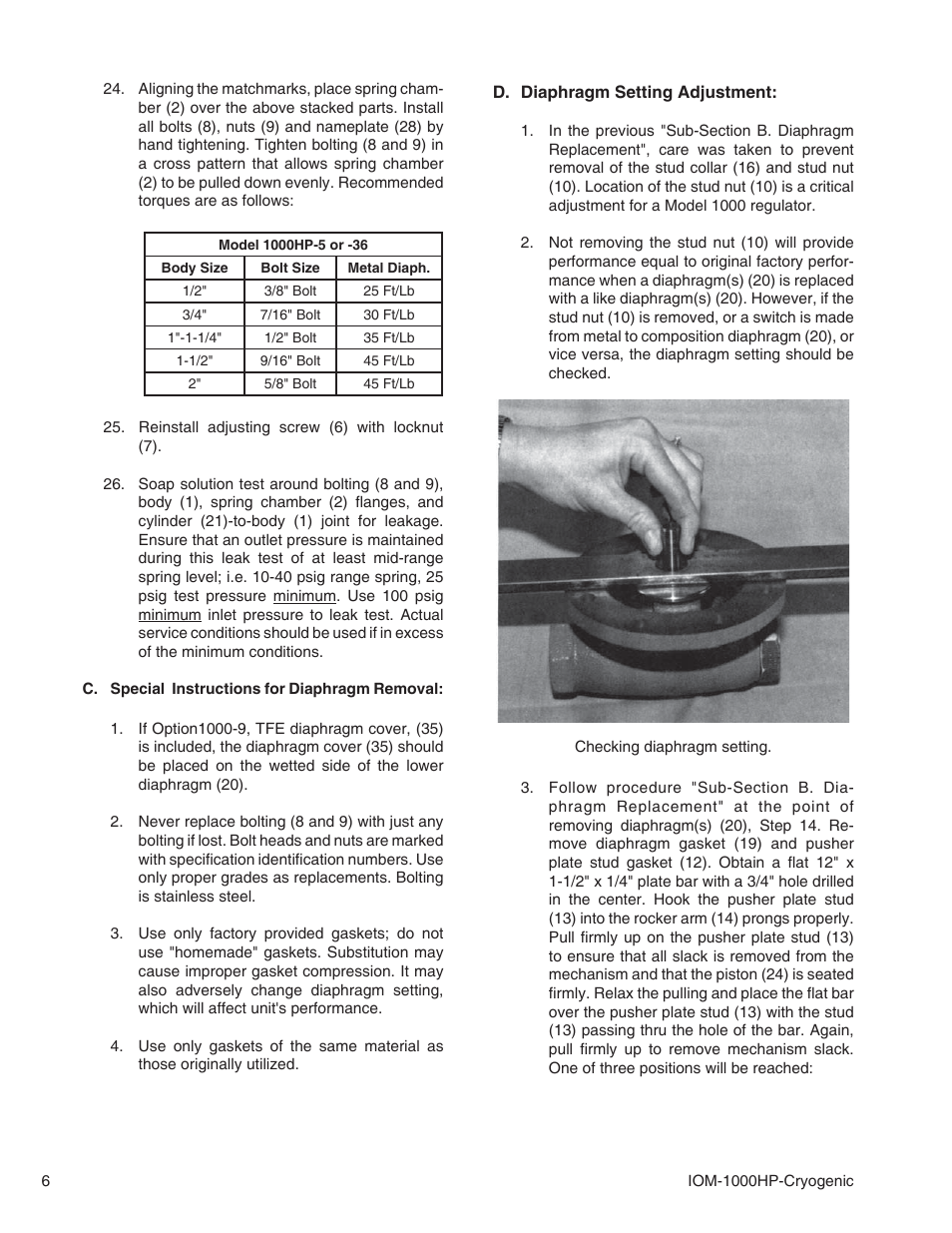 Cashco 1000 Cryogenic User Manual | Page 6 / 12