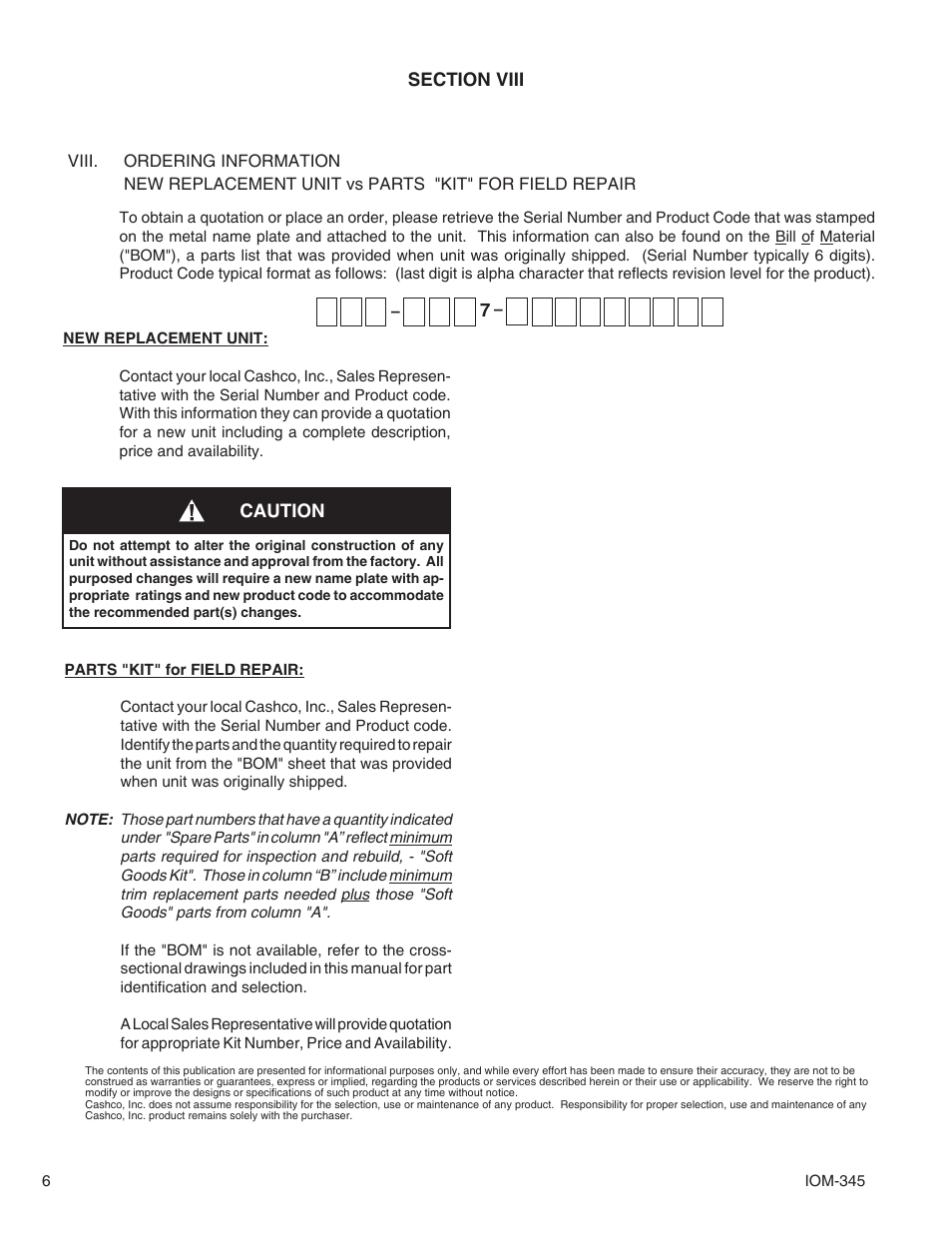 Cashco 345 User Manual | Page 6 / 8